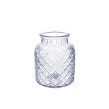 Clear Glass Haversham Vase (16cm x 13.5cm)