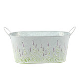 Zinc Oval Trough Lavender Print (H13 x L29cm)