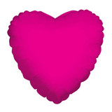 Inflated Hot Pink Heart Balloon with Cup and Stick (9 inch)