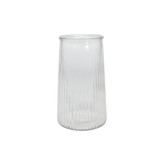 Clear Ribbed Graduated Vase (21.5cm) Clear Ribbed Graduated Vase (21.5cm)