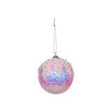 Iridescent Pink Bauble (8cm)