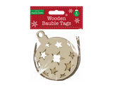 Wooden Baubles Tags (4 Pack)