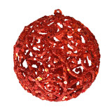 Red Lattice Bauble (13cm)