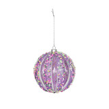 Purple Sequin Bauble (10cm)