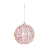 Pink Sequin Bauble (10cm)