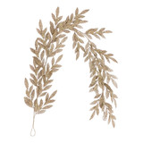 Gold Glitter Leaf Garland (183cm) Gold Glitter Leaf Garland (183cm)