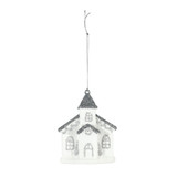 White Church Hanging Decoration (10cm) White Church Hanging Decoration (10cm)