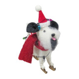 Felt Dog with Skates Hanging Decoration (12.5cm) Felt Dog with Skates Hanging Decoration (12.5cm)