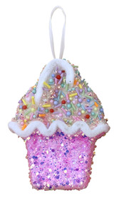 Flat Cupcake Hanging Decoration (12.5cm) Flat Cupcake Hanging Decoration (12.5cm)