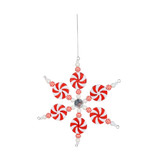 Red and White Snowflake Hanging Decoration (20cm) Red and White Snowflake Hanging Decoration (20cm)