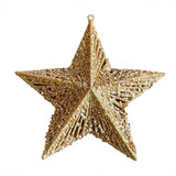 Gold Glitter Star Hanging Decoration (15cm) Gold Glitter Star Hanging Decoration (15cm)