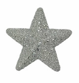 Silver Glitter Star Hanging Decoration (19cm) Silver Glitter Star Hanging Decoration (19cm)