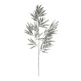 Silver Metallic Bamboo Leaf Stem (100cm) Silver Metallic Bamboo Leaf Stem (100cm)