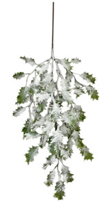 Frosted Holly Spray (78cm)