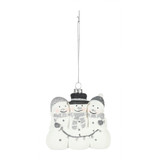 White and Silver Snowman with String Lights (9.5cm) White and Silver Snowman with String Lights (9.5cm)