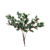 Holly Tree Branches - Green - Set of 30