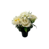 Essential Garden Mix Remembrance Grave Pot - White Essential Garden Mix Remembrance Grave Pot - White