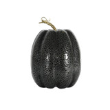 Tall Crackled Finish Pumpkin - Black /Silver (21cm x 15cm) Tall Crackled Finish Pumpkin - Black /Silver (21cm x 15cm)