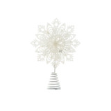 Glitter Snowflake Tree Topper - White (23cm) Glitter Snowflake Tree Topper - White (23cm)