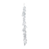 Glitter Leaf Garland - Silver (180cm) Glitter Leaf Garland - Silver (180cm)