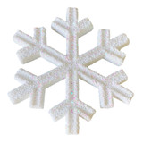 White Glitter Snowflake Hanging Decoration (25cm) White Glitter Snowflake Hanging Decoration (25cm)