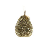 Gold Glittered Hanging Pear (80mm) Gold Glittered Hanging Pear (80mm)