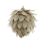 Glitter Floral Hanging Decoration - Gold (10cm) Glitter Floral Hanging Decoration - Gold (10cm)