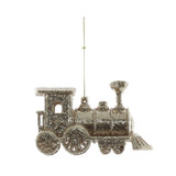 Sparkly Train Hanging Decoration -Champagne (8cm) 