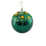Electroplated Bauble with Glitter & Gems - Green/Gold (20cm) Electroplated Bauble with Glitter & Gems - Green/Gold (20cm)