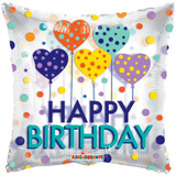 Birthday Hearts Clearview Balloon (18 Inch)
