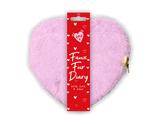 Assorted Valentine Heart Faux Fur Diary with Lock