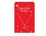 Assorted Valentines Day Silver Heart Necklaces 
