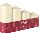 Soft Pearl Pillar Candles (Pack of 4) 