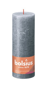 Slate Blue Rustic Shine Pillar Candle