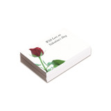Pack of 25 Small With Love on Valentine\'s Day Red Rose Card