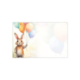 Pack of 25 Small Watercolour Rabbit with Balloons Cards