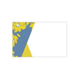 Pack of 25 Small Yellow and Blue Flower Illustration Cards Pack of 25 Small Yellow and Blue Flower Illustration Cards