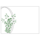 Pack of 6 Large Watercolour Eucalyptus Frame Cards