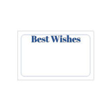 Pack of 25 Small Best Wishes Blue Frame Card