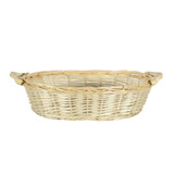 Light Willow Oval Tray Basket with Handles Light Willow Oval Tray Basket with Handles