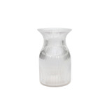 Clear Ribbed Sweetheart Glass Vase (19.5cm) Clear Ribbed Sweetheart Glass Vase (19.5cm)