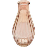 Pink Vintage Fluted Bud Vase (14cm) Pink Vintage Fluted Bud Vase (14cm)