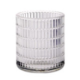 Clear Nancy??Textured Glass Tealight Holder (9cm)?? Clear Nancy??Textured Glass Tealight Holder (9cm)??