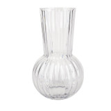 Clear Rochelle Fluted Vase with Onion Base (28cm) Clear Rochelle Fluted Vase with Onion Base (28cm)