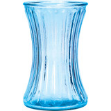 Blue Hour Glass Pencil Pleat Vase Blue Hour Glass Pencil Pleat Vase