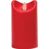 Red Flickering LED Resin Pillar Candle (12.5cm) Red Flickering LED Resin Pillar Candle (12.5cm)