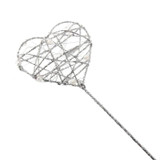 Bridesmaid Wand ??? Heart Glittered (Silver) Bridesmaid Wand ??? Heart Glittered (Silver)