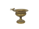 Antique Gold Creation Footed Metal Bowl with Bird (16cm) Antique Gold Creation Footed Metal Bowl with Bird (16cm)