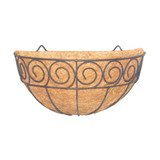 Scroll Design Wall Basket with Coco Liner (30cm) Scroll Design Wall Basket with Coco Liner (30cm)