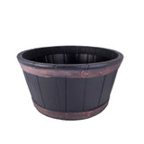Black Oakwood Barrel Planter (49cm) Black Oakwood Barrel Planter (49cm)